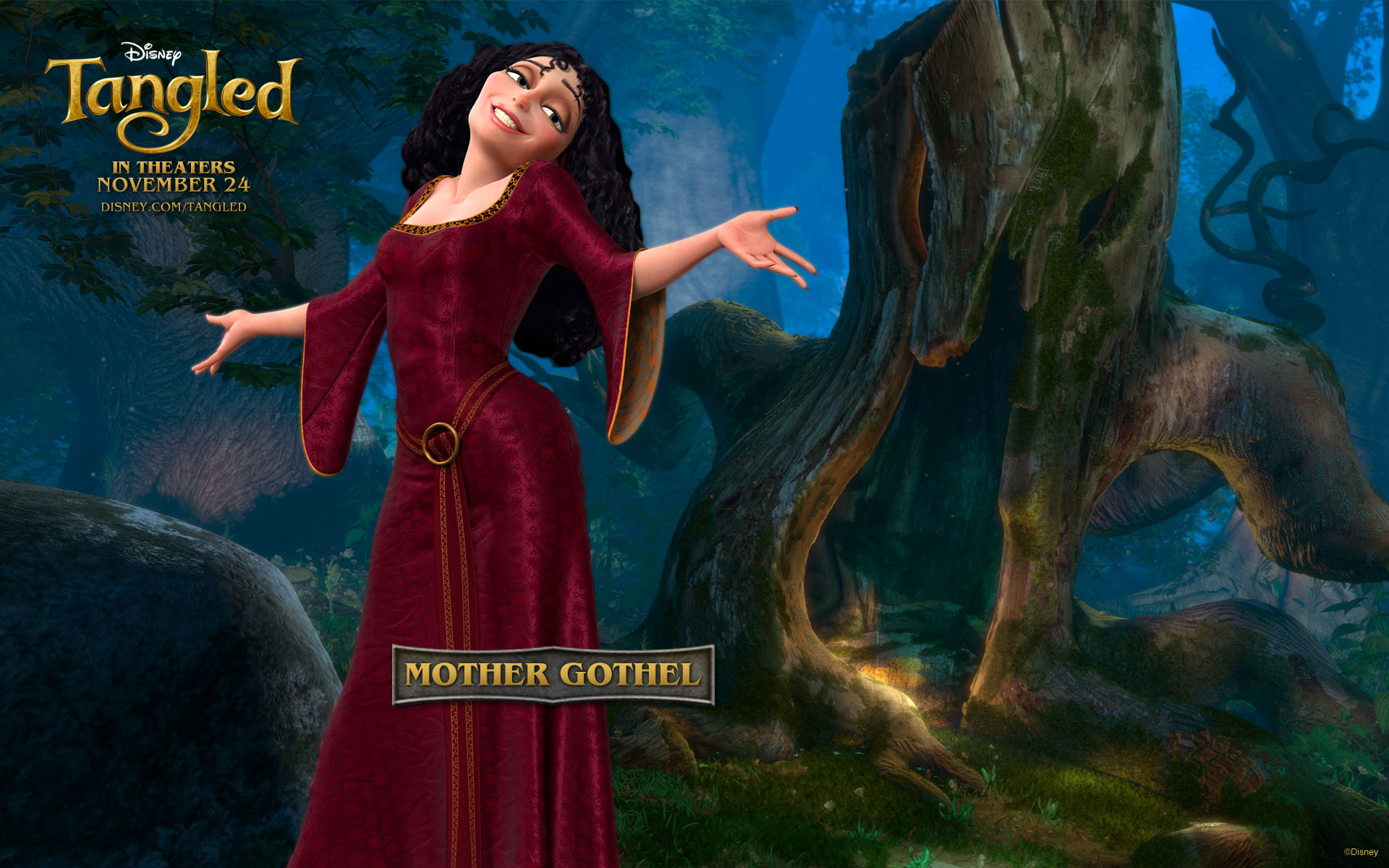 Tangled Wallpaper - Tangled Mother Gothel - HD Wallpaper 