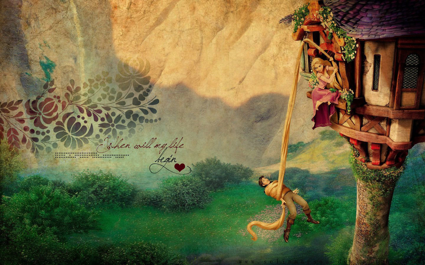 Awesome Tangled Free Wallpaper Id - Tangled Background - HD Wallpaper 