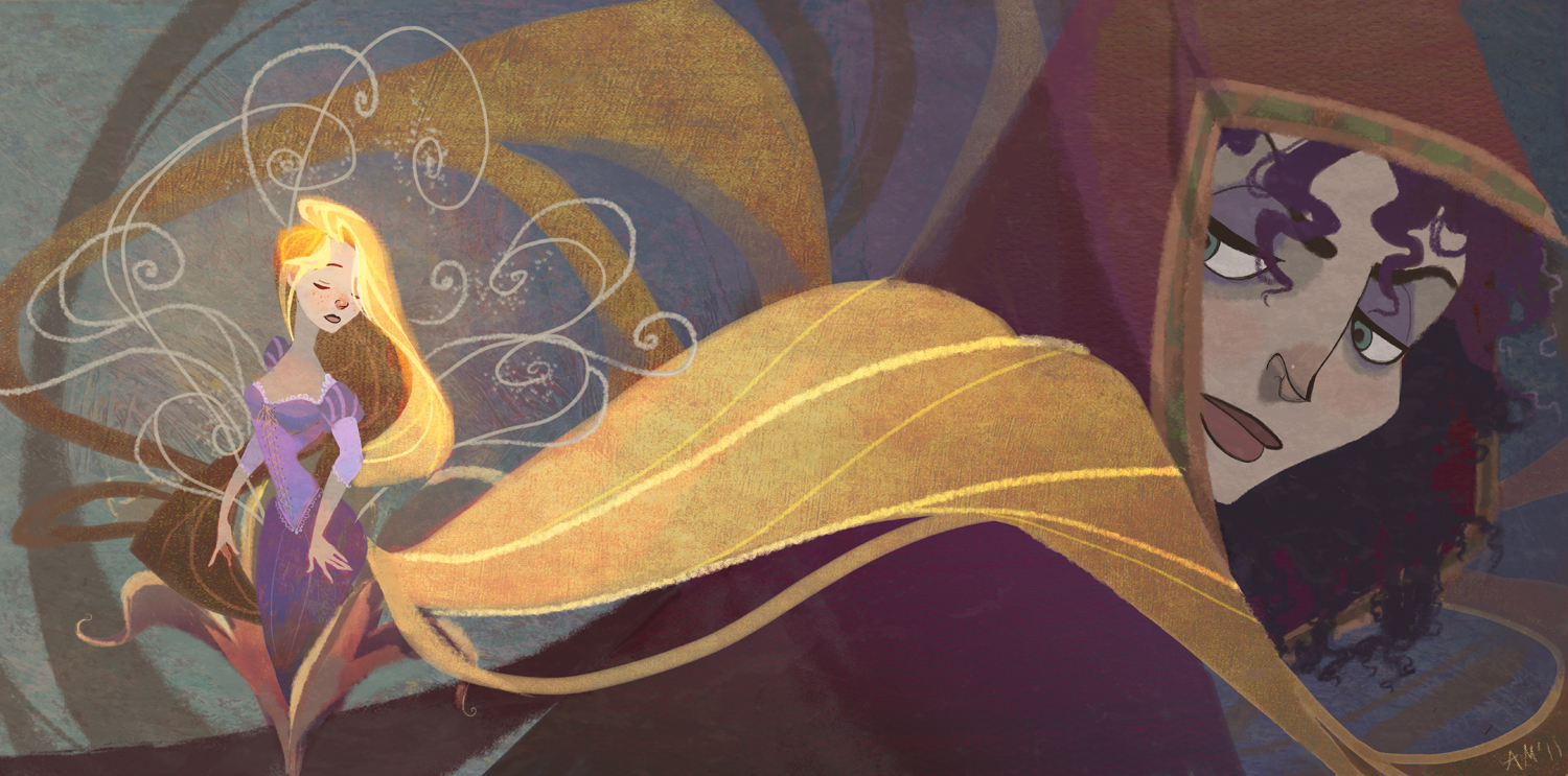 Tangled Mother Gothel Art - HD Wallpaper 