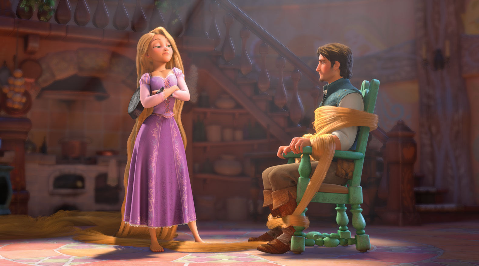 Tangled Pics, Movie Collection - Rapunzel And Flynn In Tower - 1580x880  Wallpaper 