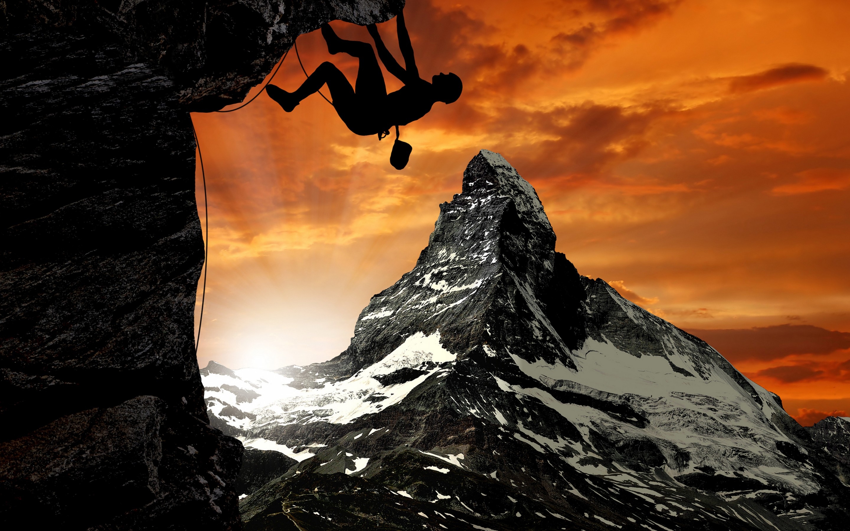 Mountain Climbing - HD Wallpaper 