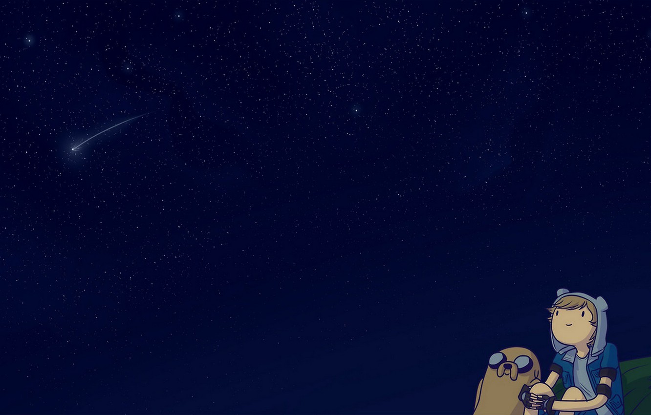 Photo Wallpaper The Sky, Stars, Sky, Space, Jake, Cartoon, - Fin And Jake Space - HD Wallpaper 