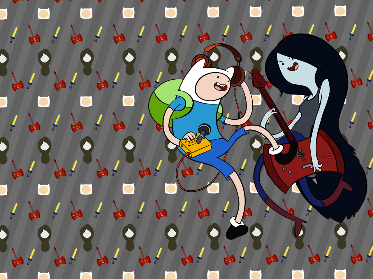 Finn And Marceline - HD Wallpaper 