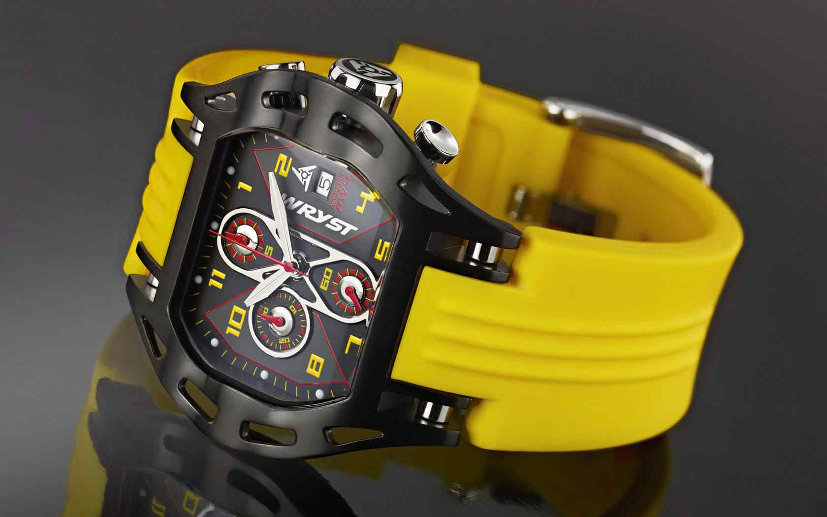 Yellow Sports Watch Swiss Made - All Sports Watch - HD Wallpaper 