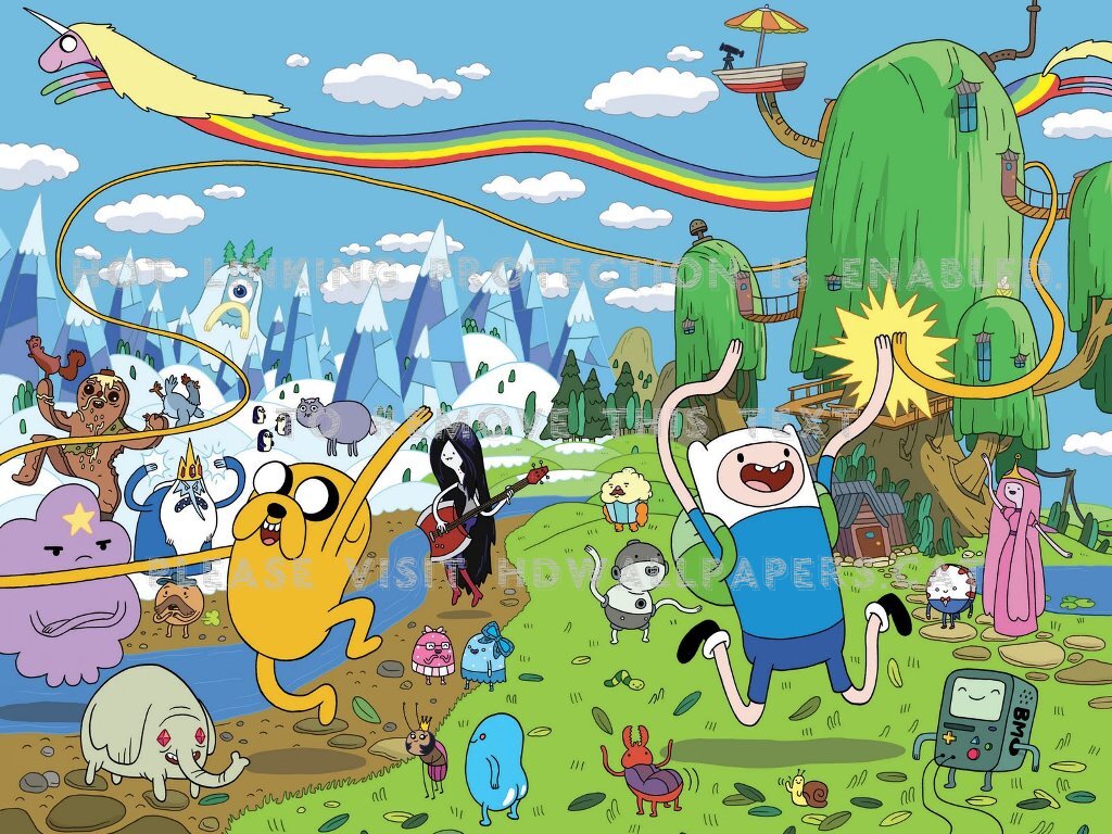 Adventure Time World Finn Jake Princess Bmo - Adventure Time - HD Wallpaper 