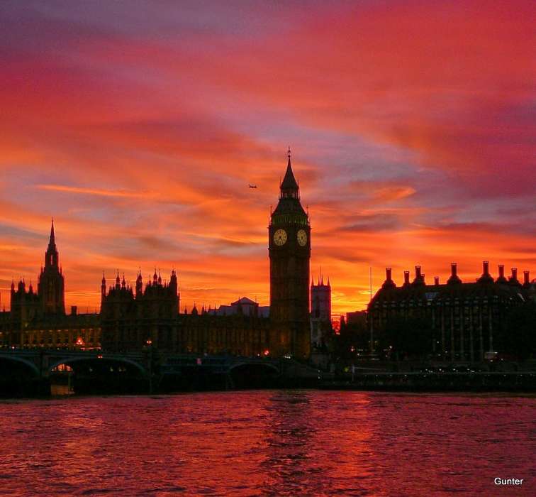 Download Mobile Wallpaper Landscape, Cities, Sunset, - Houses Of Parliament - HD Wallpaper 