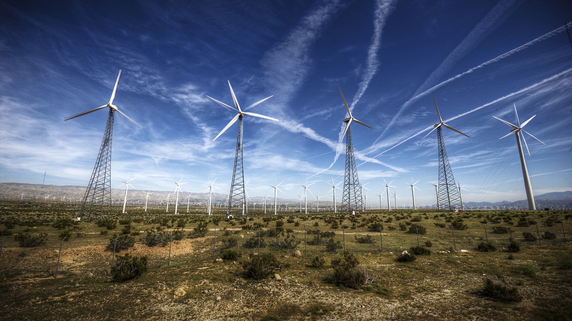 Wallpaper Windmill Desert California - Desert Full Hd 1080p - HD Wallpaper 