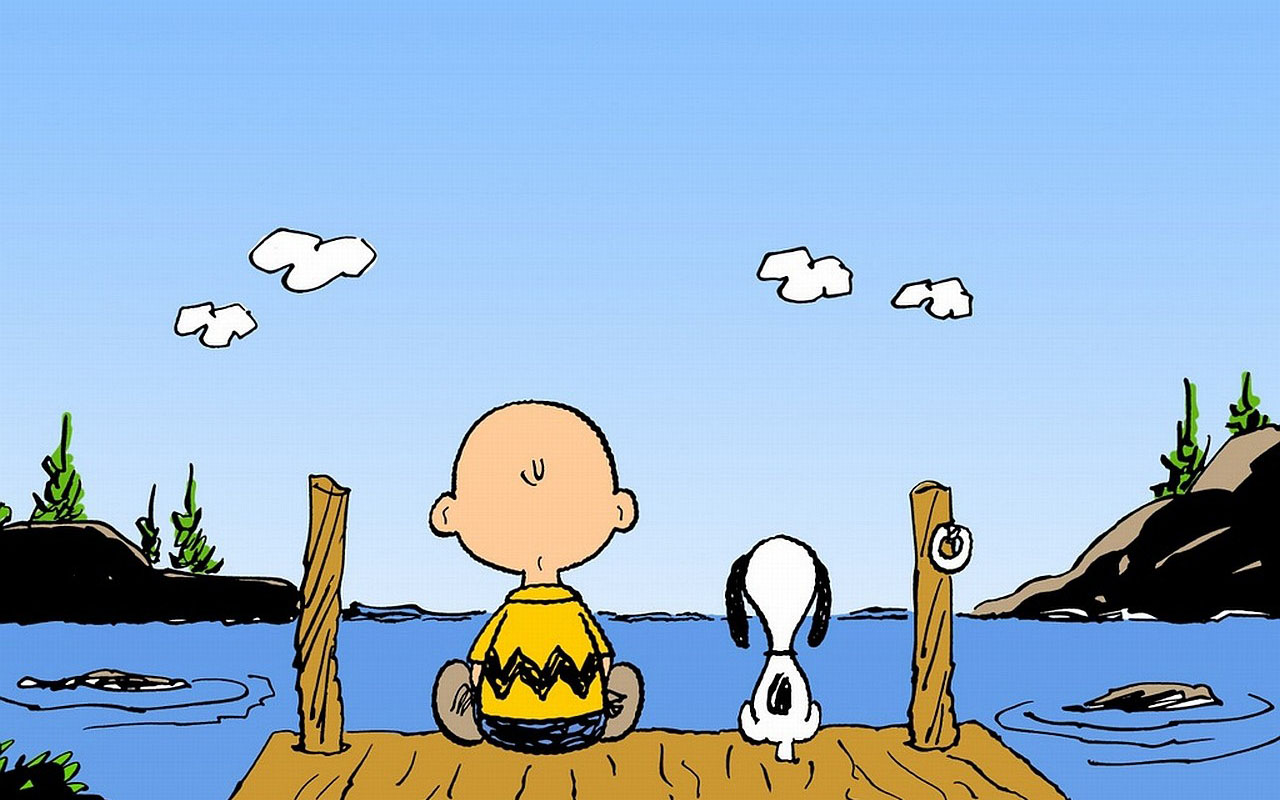Best Of Adventure Time Wallpapers Hd For - Snoopy Charlie Brown And Linus - HD Wallpaper 