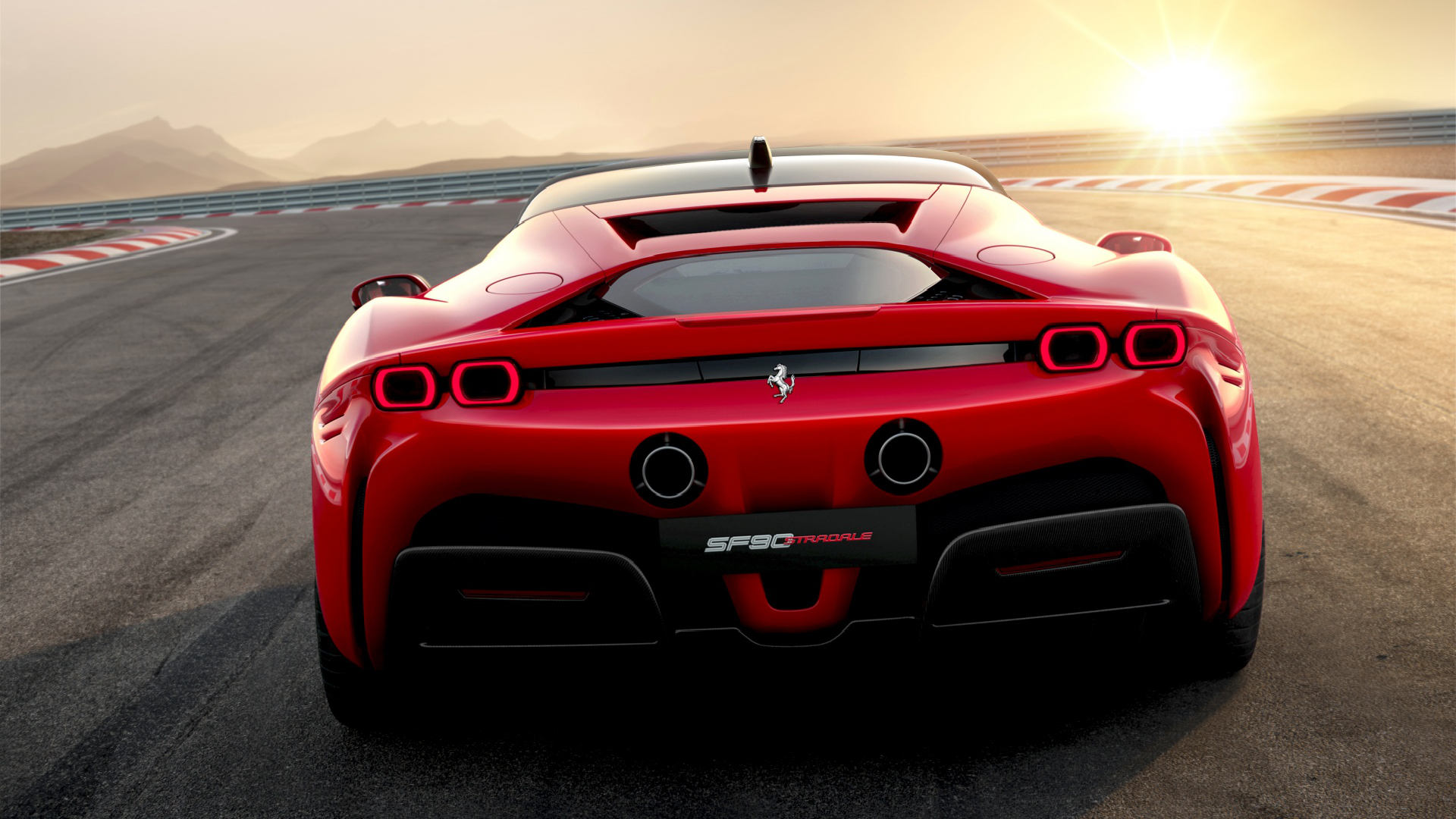 Ferrari Sf90 Stradale Rear - HD Wallpaper 