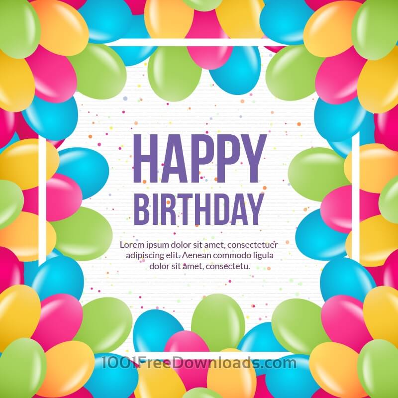 Happy Birthday Vector Illustration - Vector Happy Birthday Free Background - HD Wallpaper 