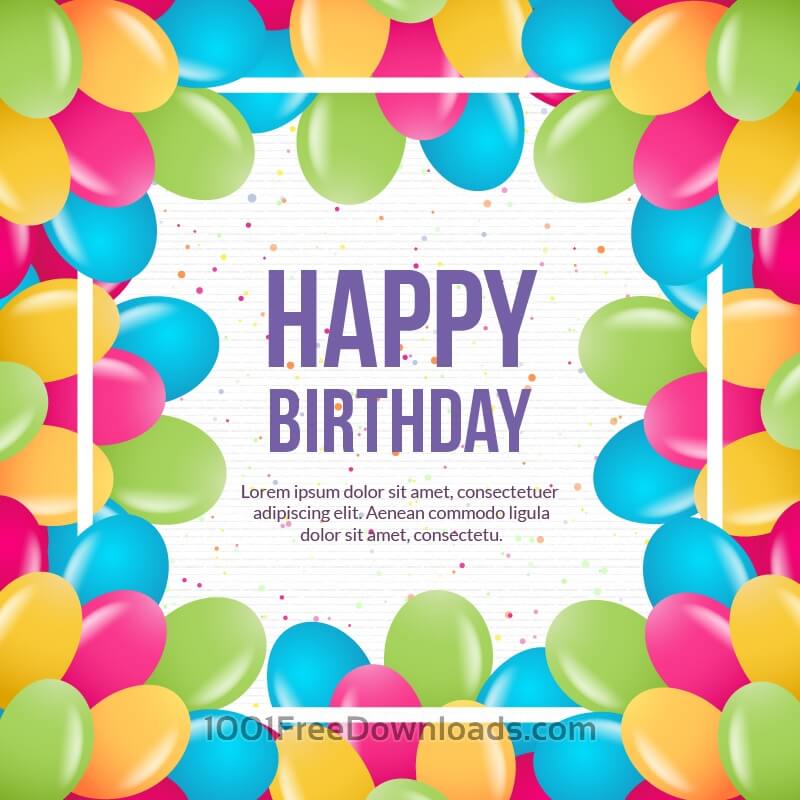 Happy Birthday Vector Illustration - Vector Happy Birthday Free Background - HD Wallpaper 