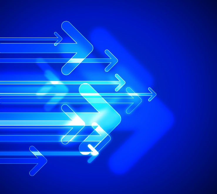 Abstract Technology Arrows Vector Graphic Free Vector - Blue Background With Arrows - HD Wallpaper 