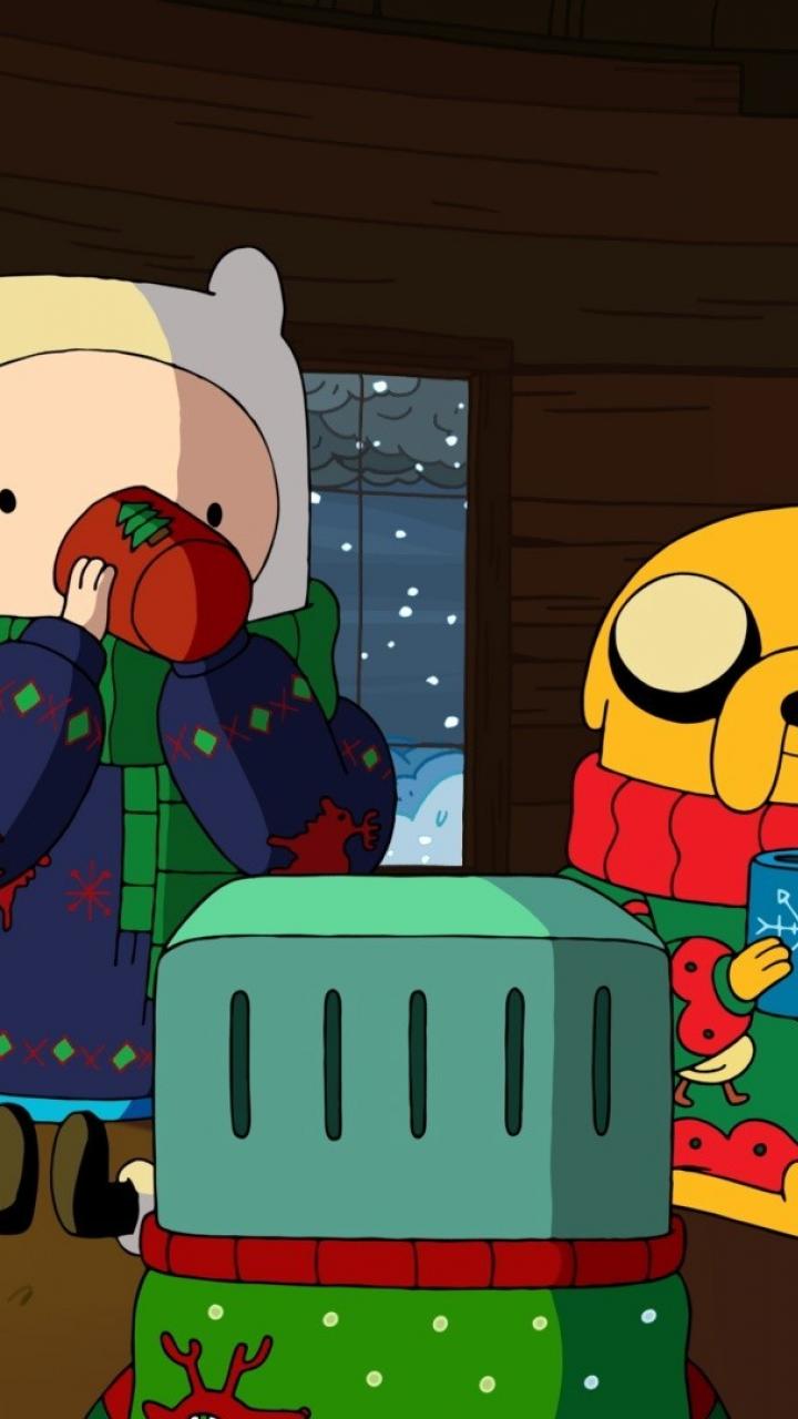 Adventure Time Hd Wallpapers And Backgrounds - Finn And Jake Christmas - HD Wallpaper 