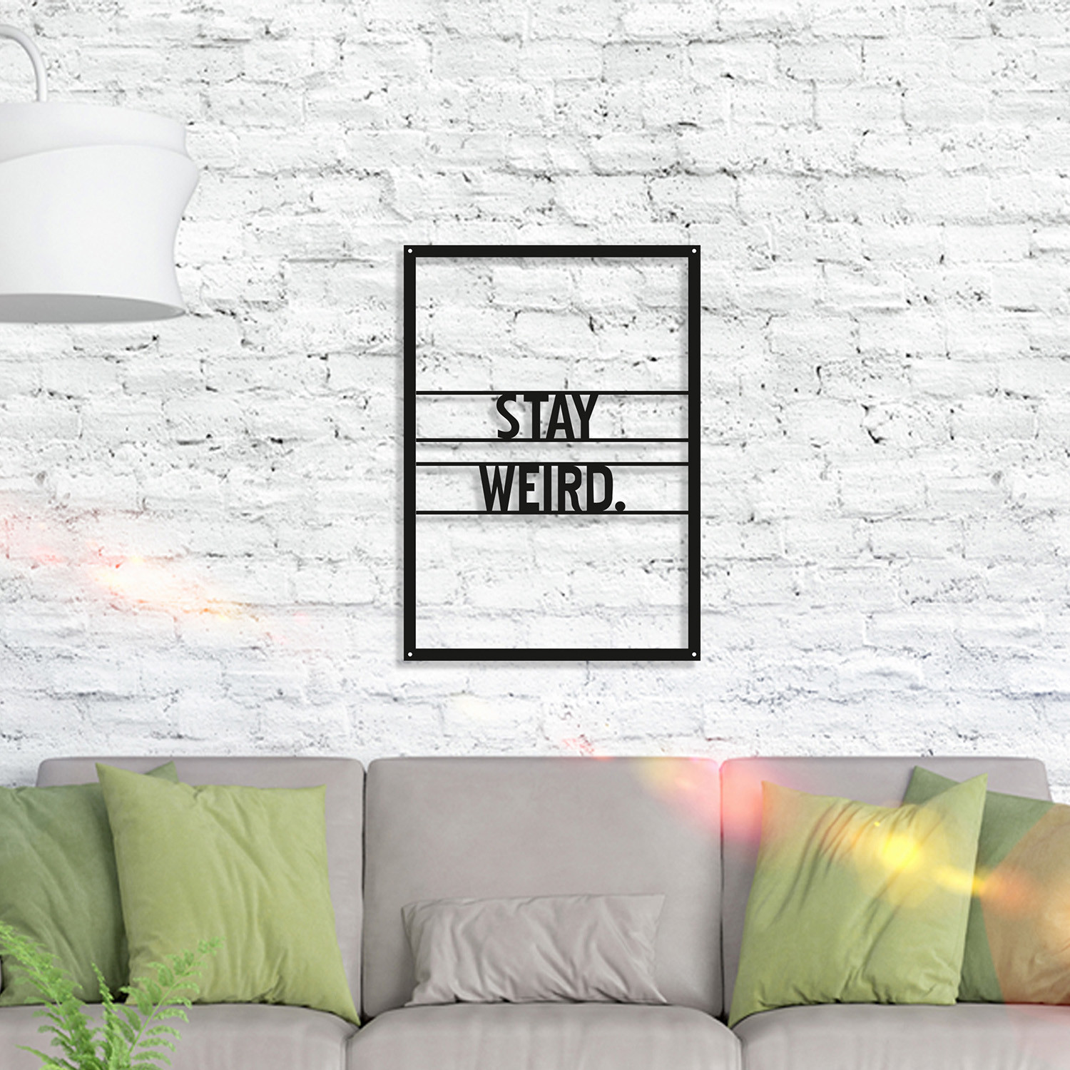 Metal Art Wall Stay Weird - HD Wallpaper 