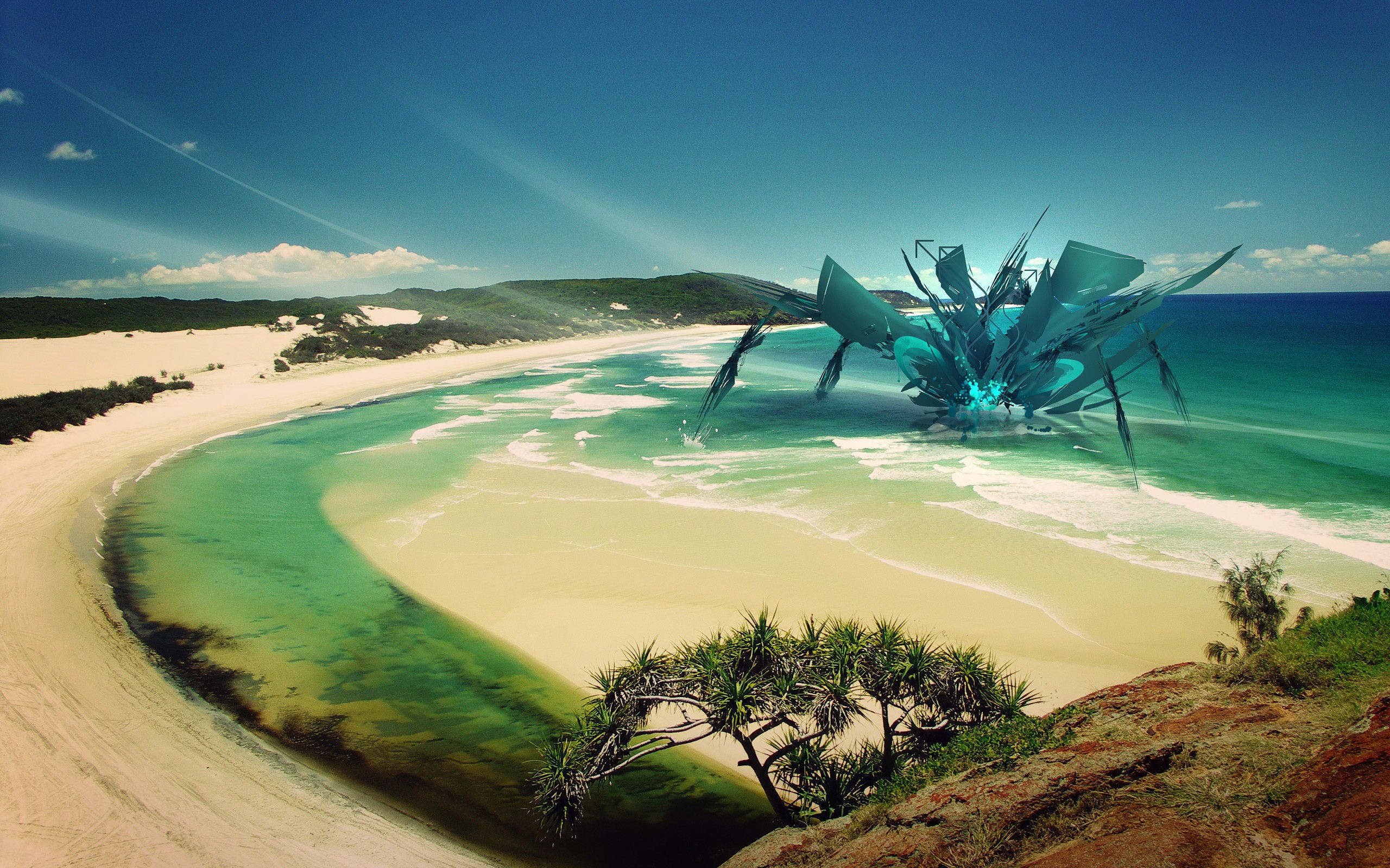 Odd Ocean Structure Abstract Wallpaper - Fraser Island - HD Wallpaper 