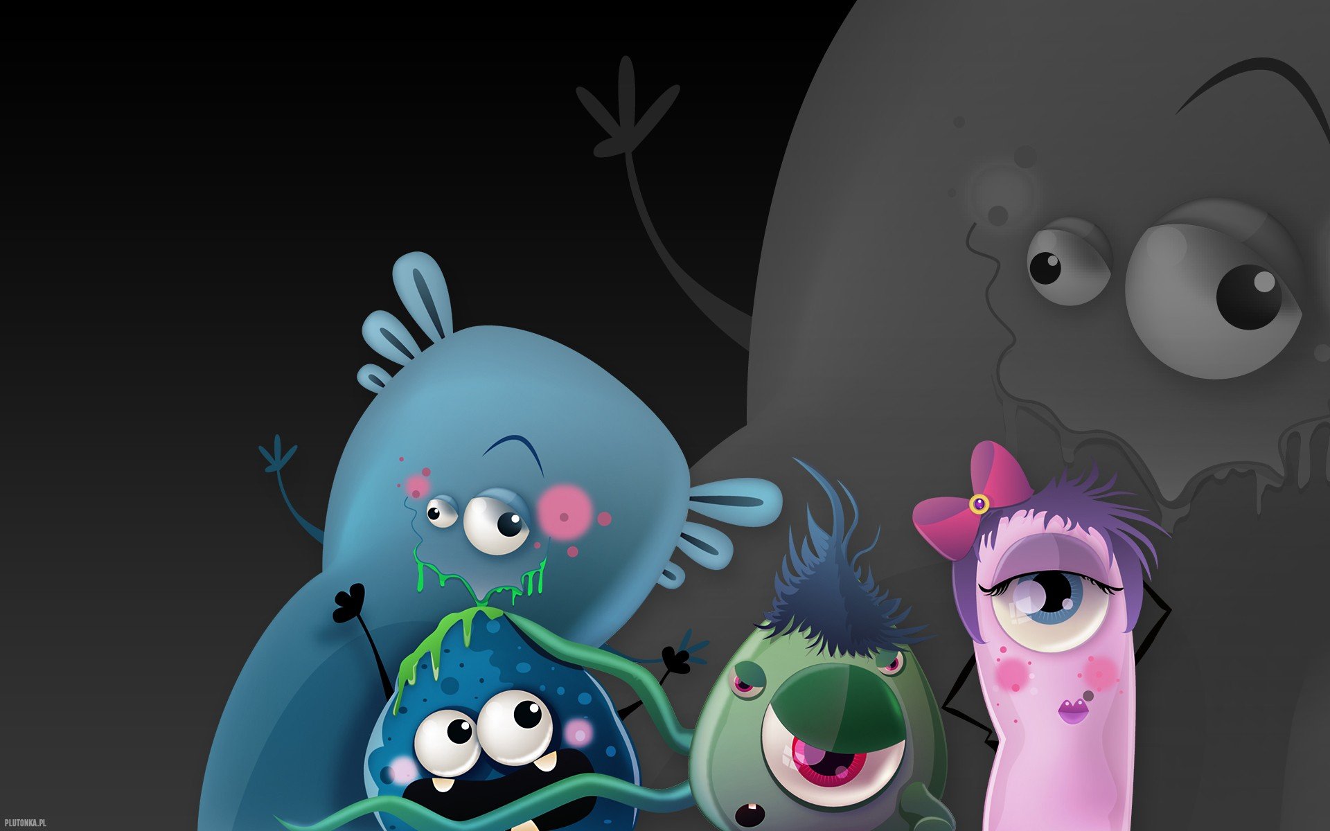 Weird Cute Wallpapers Hd Resolution Dark, Widescreen, - Desktop Wallpaper Cute Monster - HD Wallpaper 