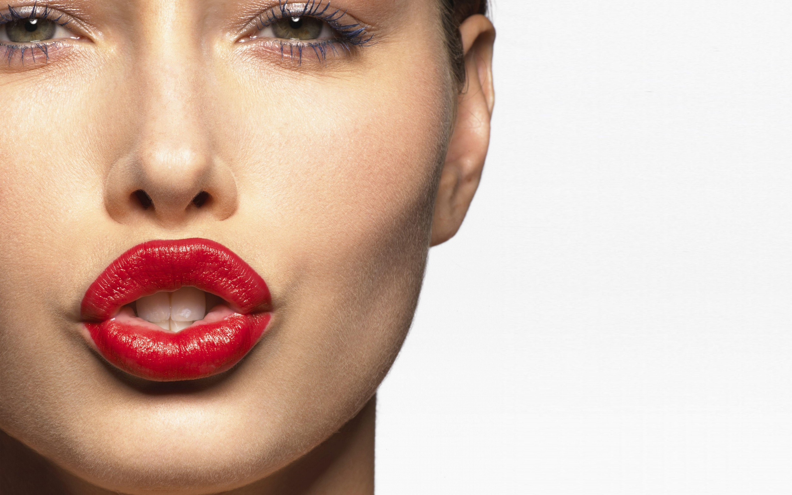 Face Women With Lipstick - HD Wallpaper 