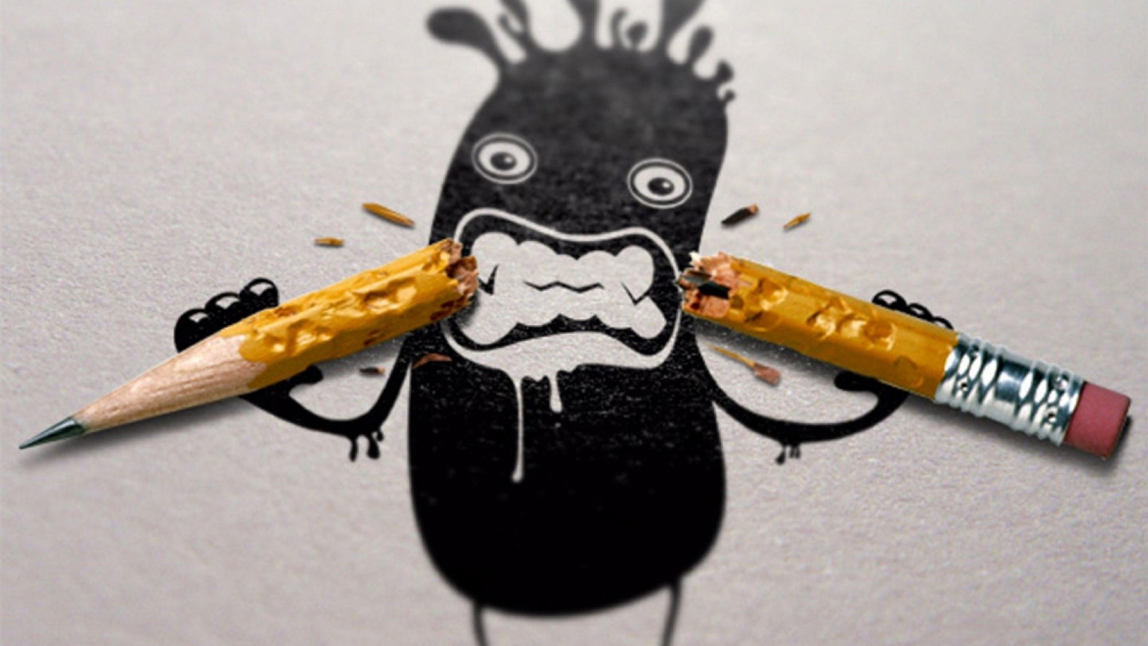 Funny Pencil Drawing Photo - Broken Pencil - HD Wallpaper 