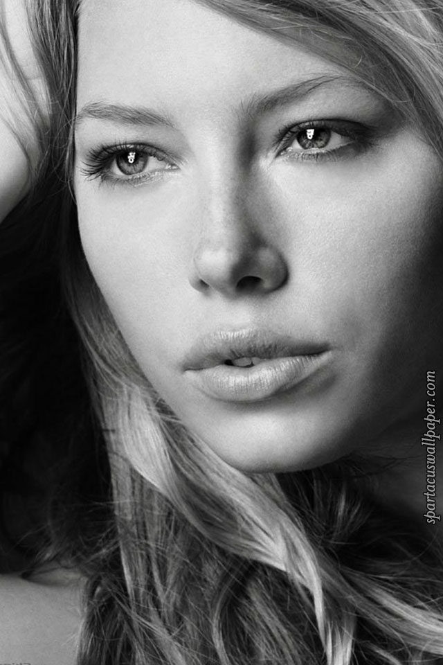 Jessica Biel Black And White - HD Wallpaper 
