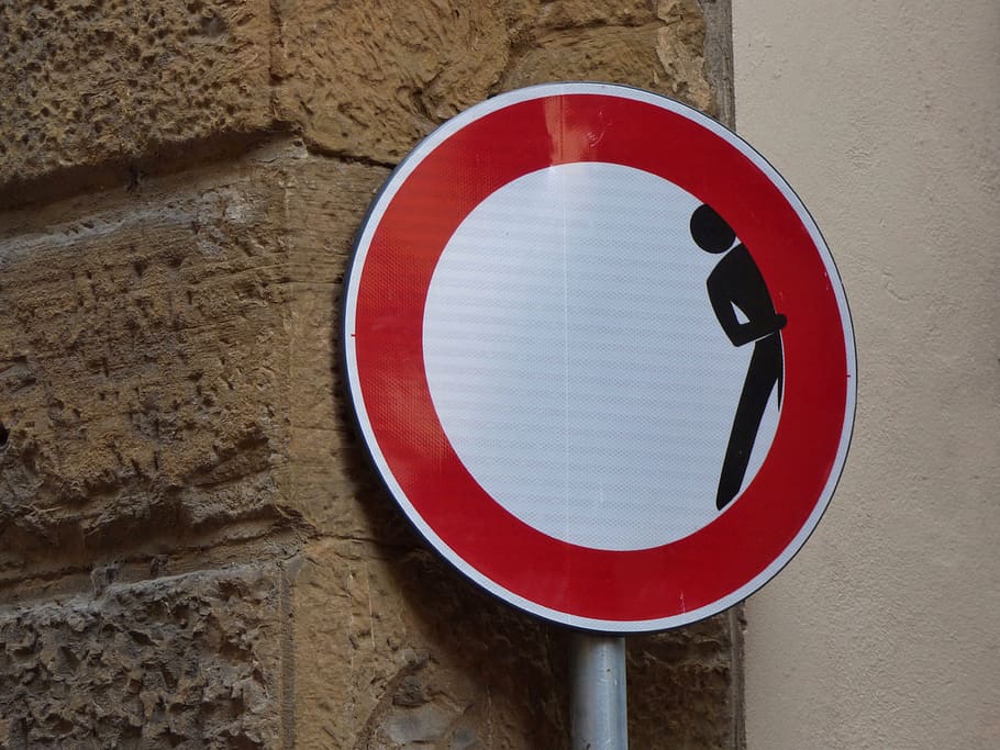 Symbol, Street In Florence, Italy, Stopsign, Humour, - Traffic Sign - HD Wallpaper 