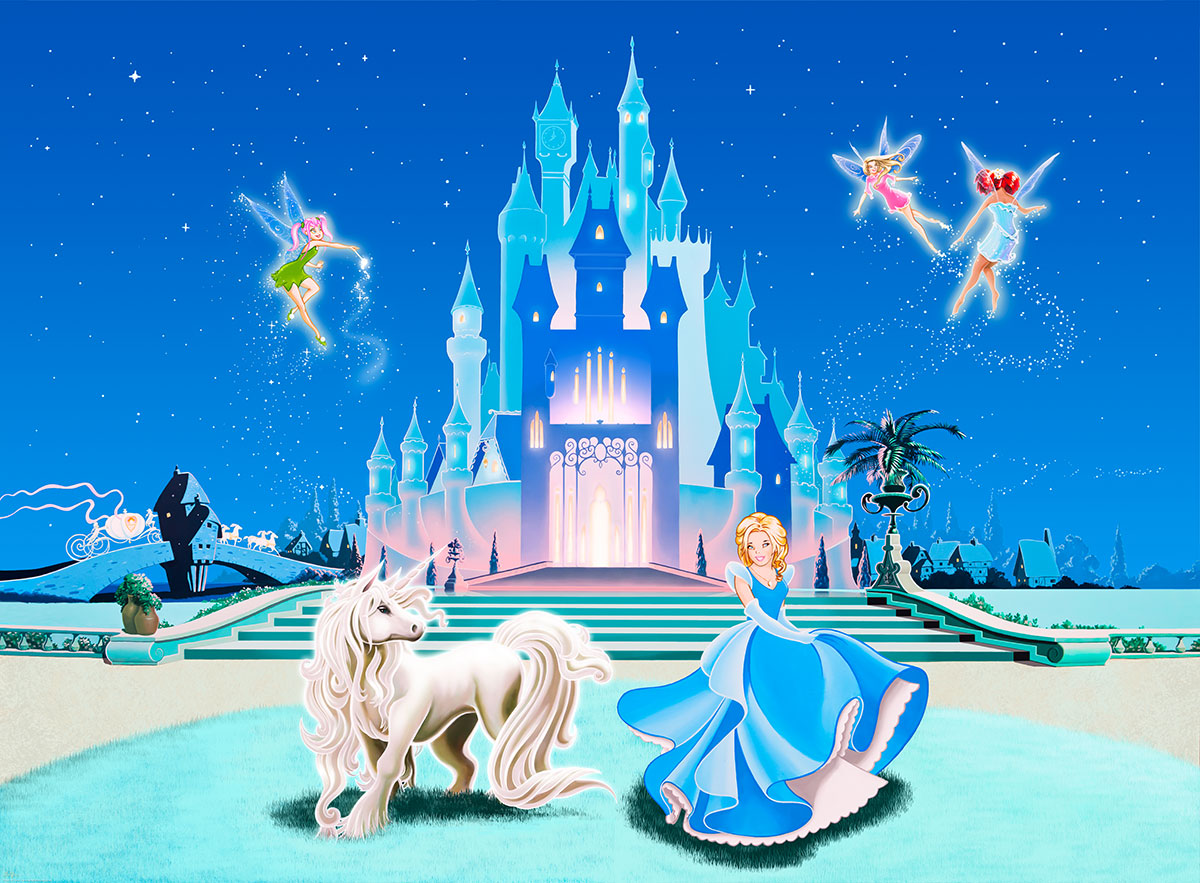 Disney Princess Castle Wallpaper - Tinker Bell Castle Cartoon - HD Wallpaper 