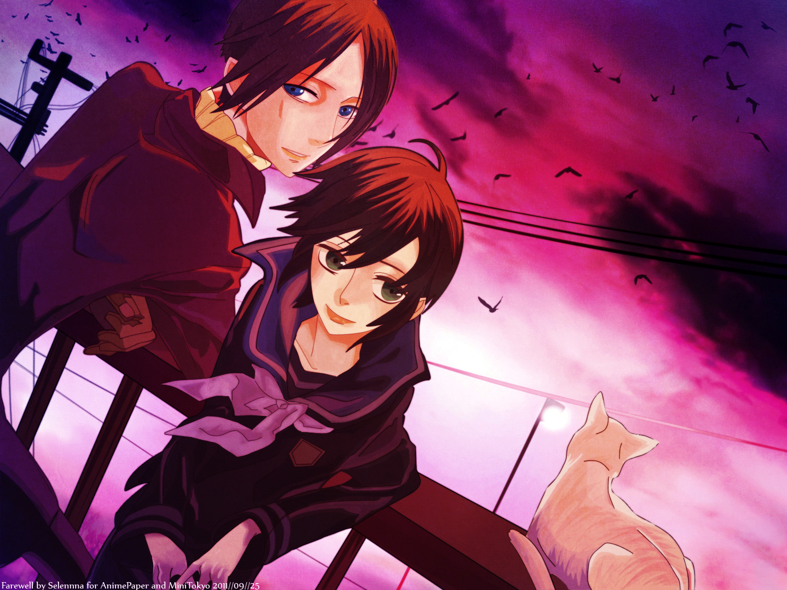 Nabari No Ou, Miharu Rokujou, Shijima Kurookano, Yoite - Cartoon - HD Wallpaper 