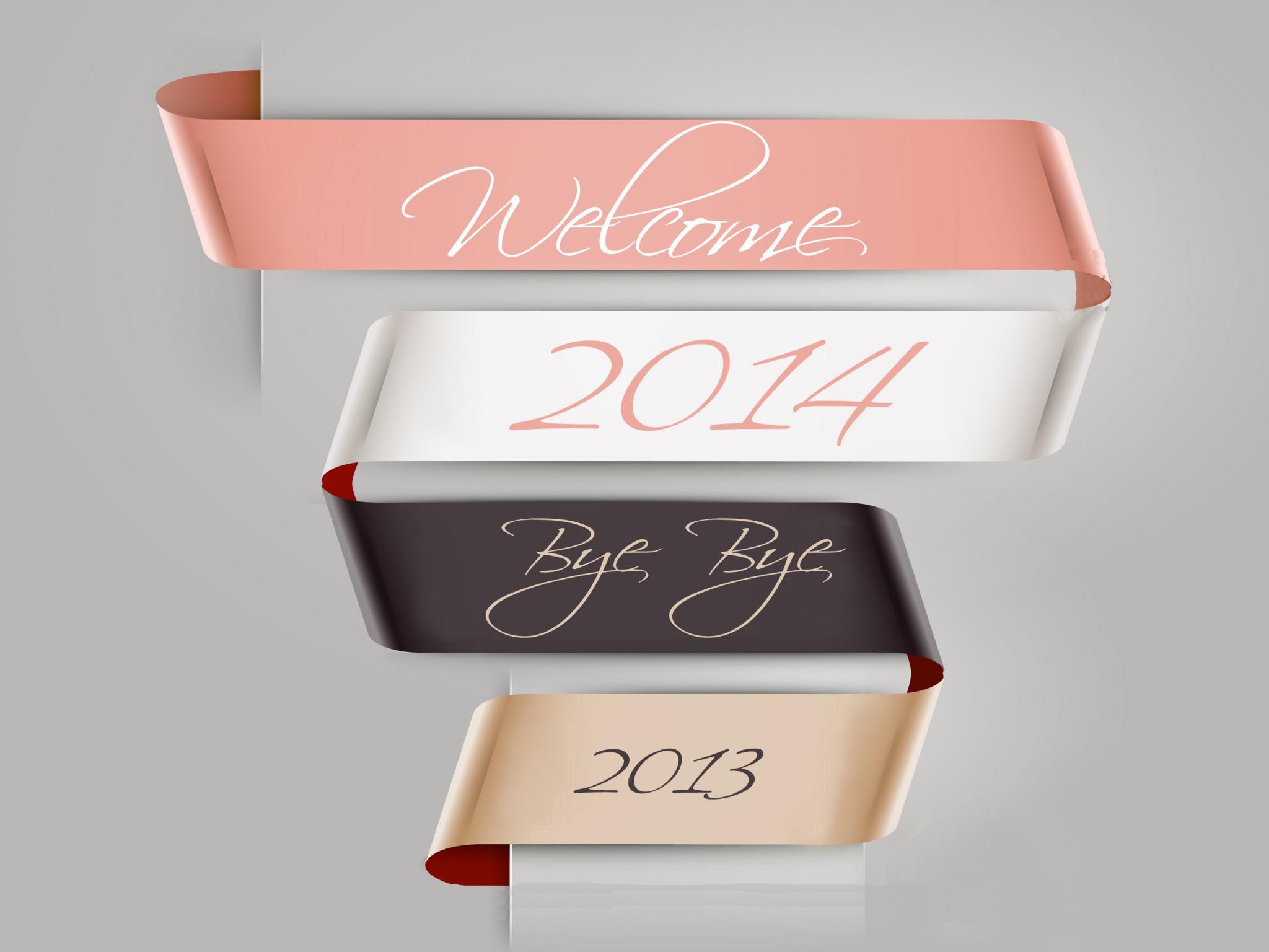 Goodbye 2013 Welcome 2014 - HD Wallpaper 