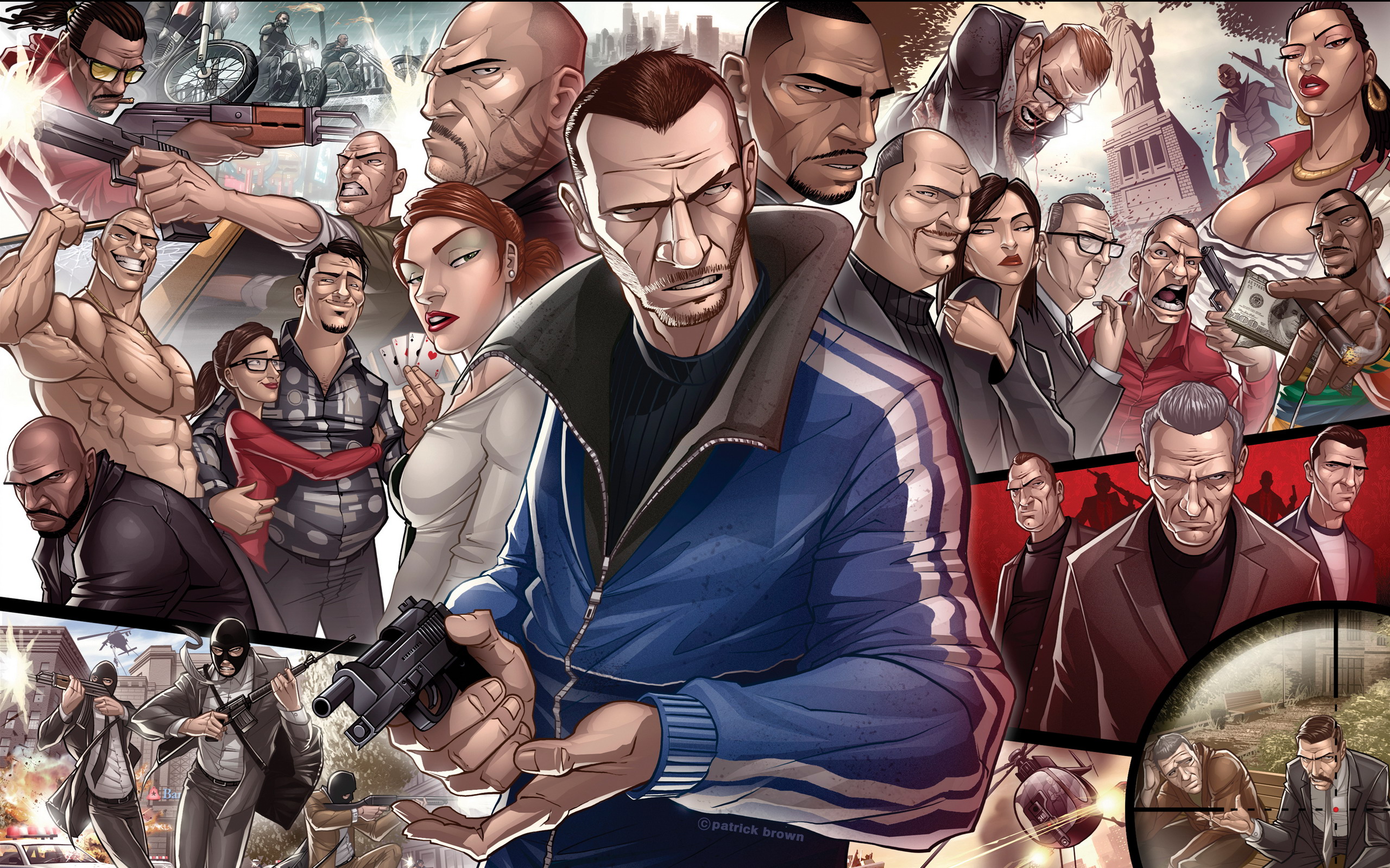 Grand Theft Auto Iv Characters Wallpaper - Gta 4 Wallpaper Hd - HD Wallpaper 