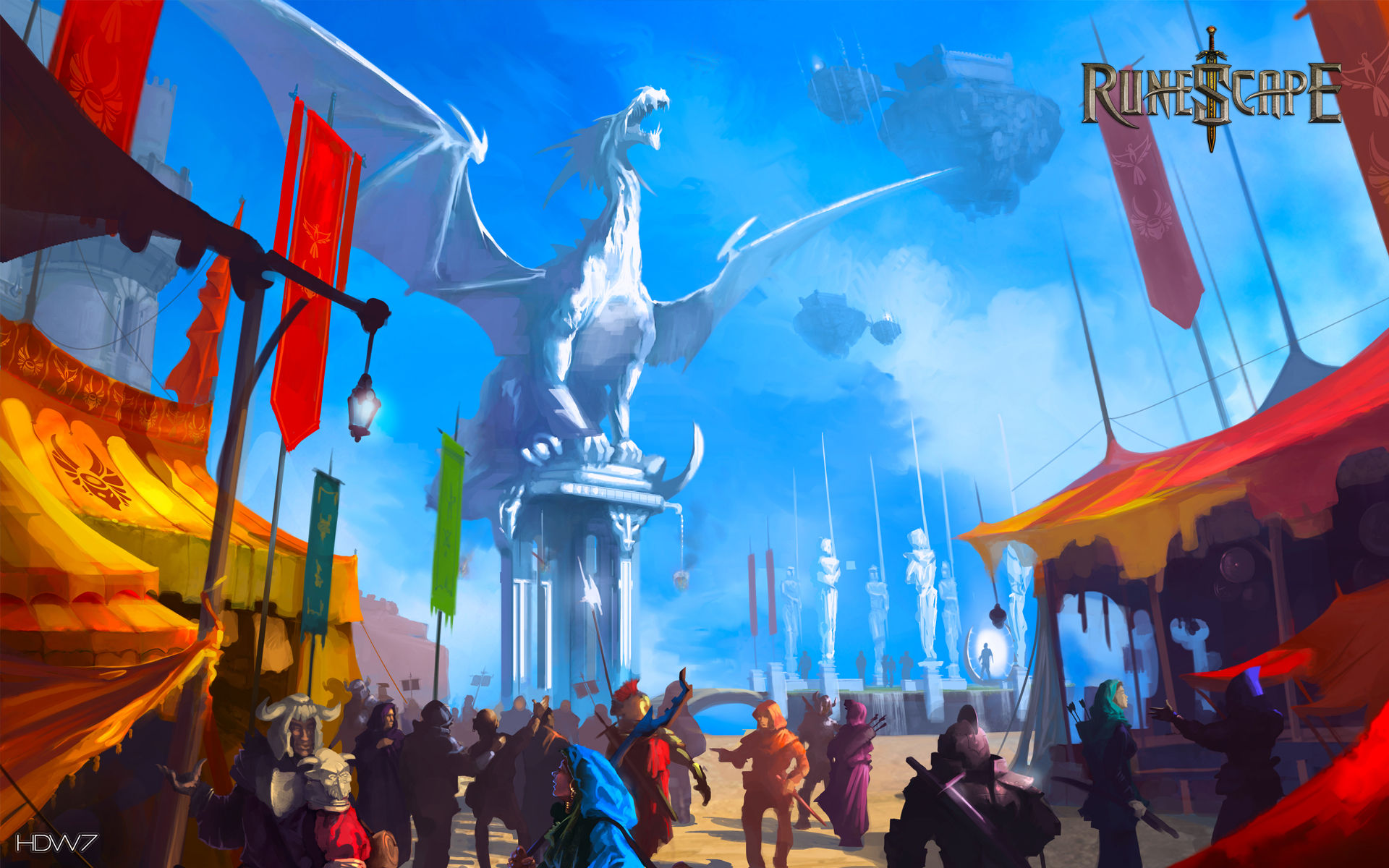 Runescape Clan Citadel Welcome Area Widescreen Wallpaper - Runescape Clan - HD Wallpaper 