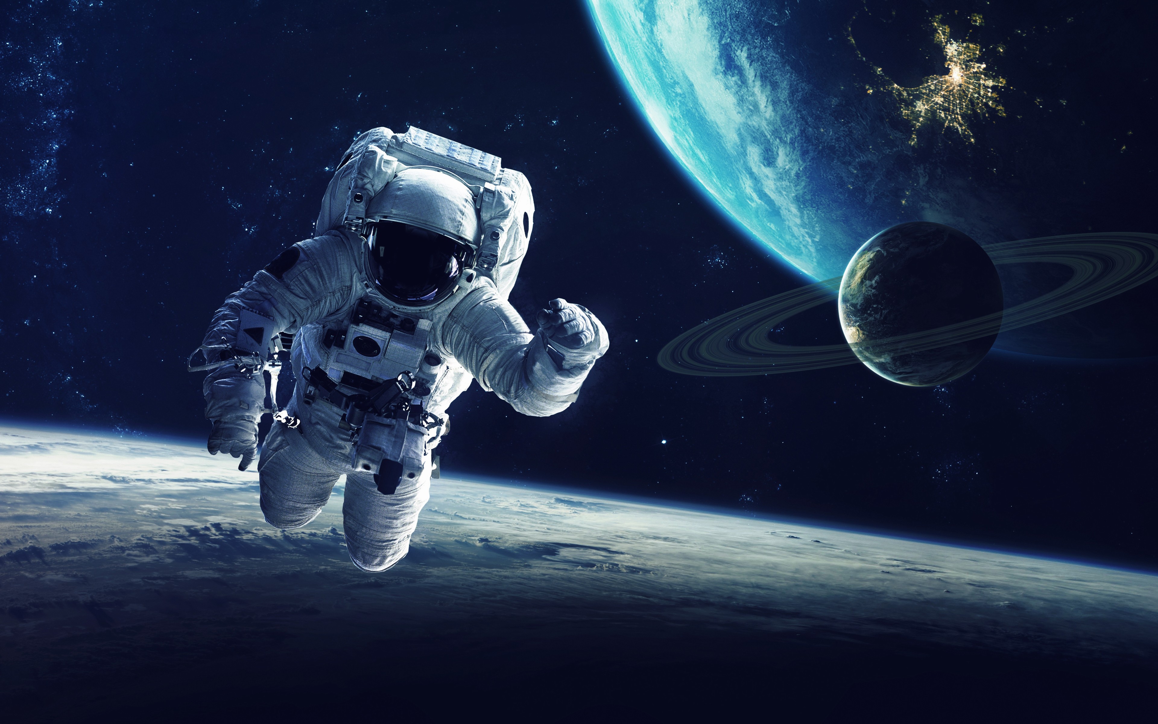 Astronaut Wallpaper Astronaut Wallpaper 14 3840 X 2400 - Astronaut In Space Art - HD Wallpaper 