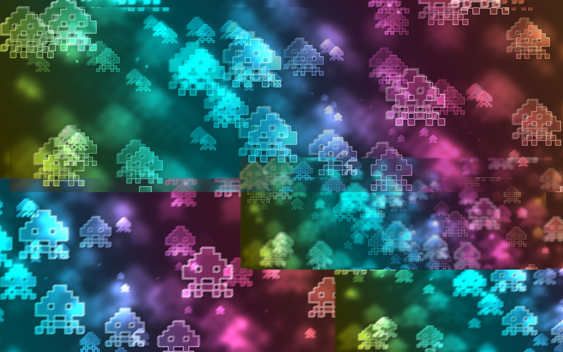 Trippy Space Wallpapers Wallpaper - Trippy Space Invaders - HD Wallpaper 
