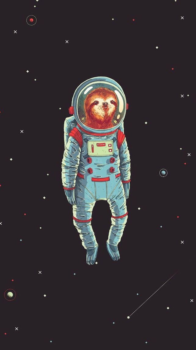 Sloths In Space - HD Wallpaper 
