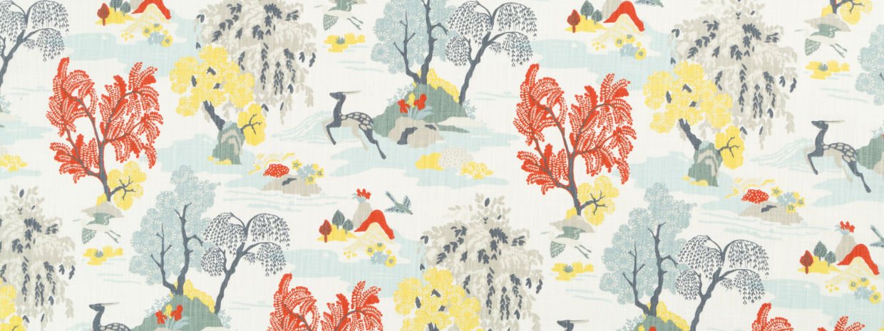 Robert Allen Persimmon Toile - HD Wallpaper 