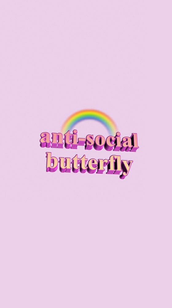 Wallpaper, Pink, And Antisocial Image - Anti Social Butterfly Aesthetic -  560x999 Wallpaper 