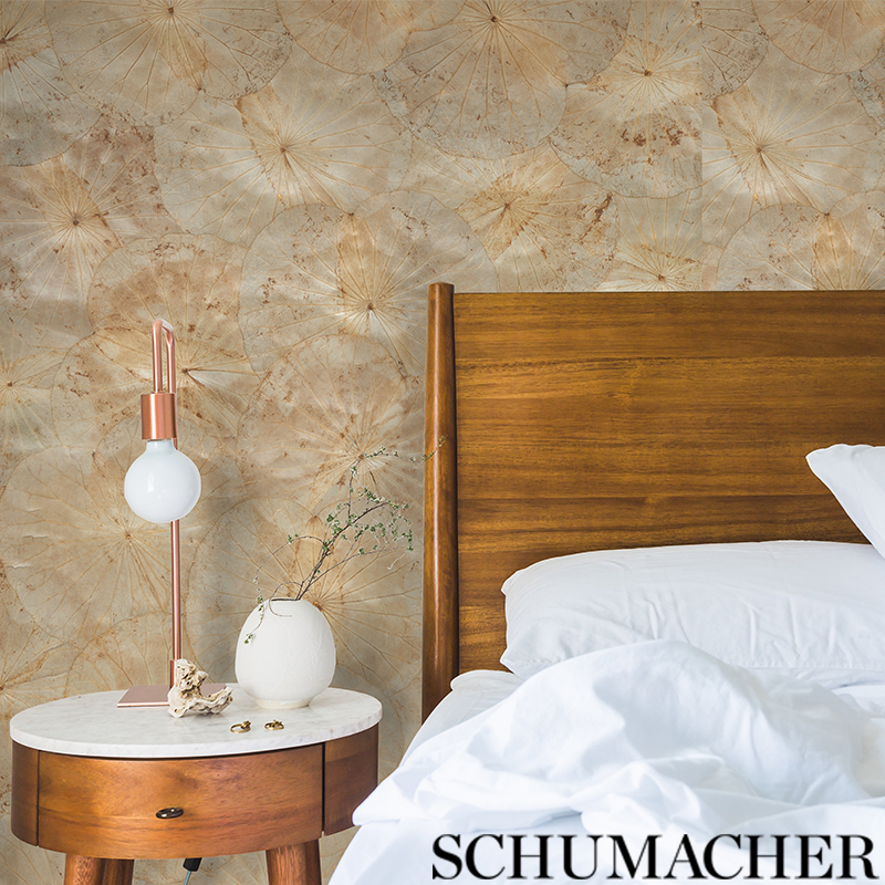 Schumacher Wallpaper Lotus Shimmer - Schumacher Cloud Toile - HD Wallpaper 