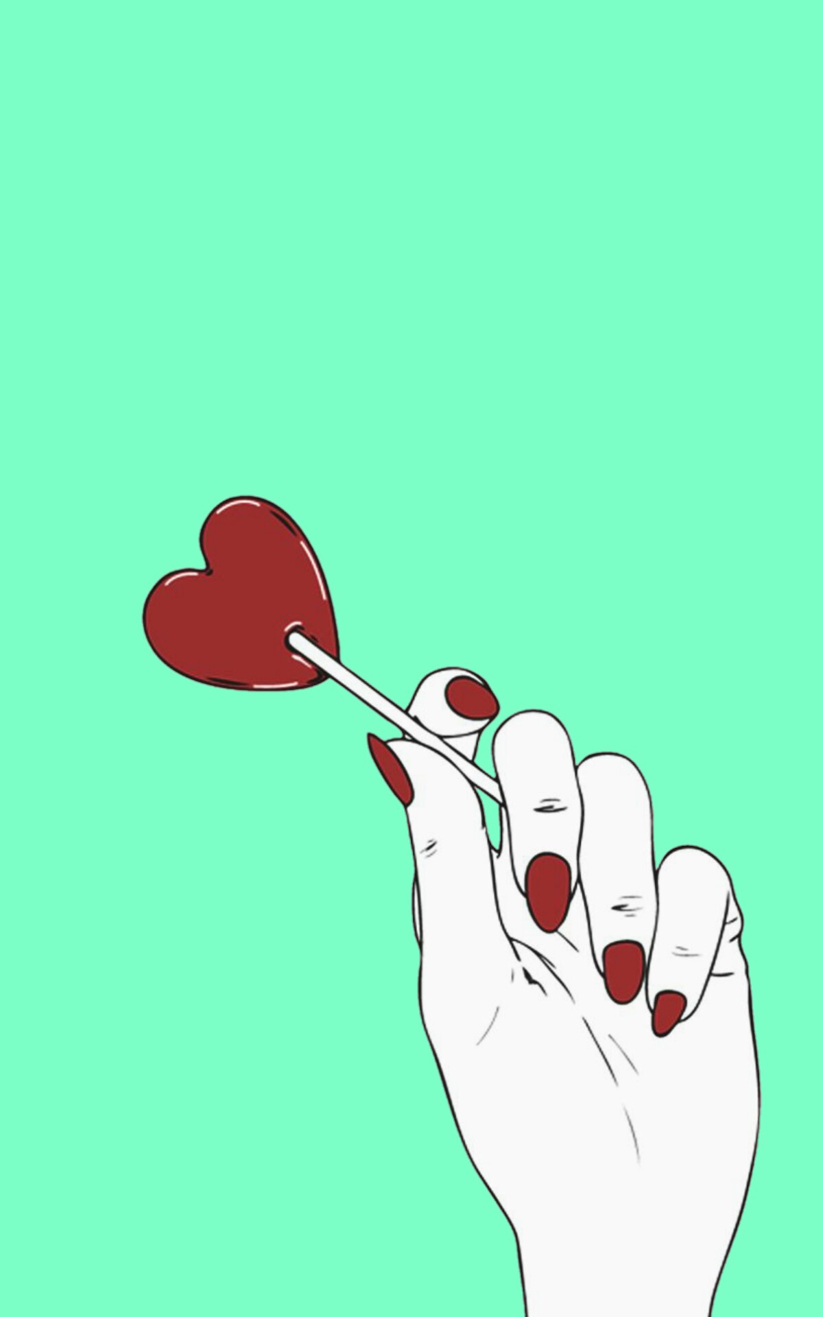 #tumblr #wallpaper #wallpapertumblr #lolipop #red #inspirational - Maozinhas De Moon Spells - HD Wallpaper 