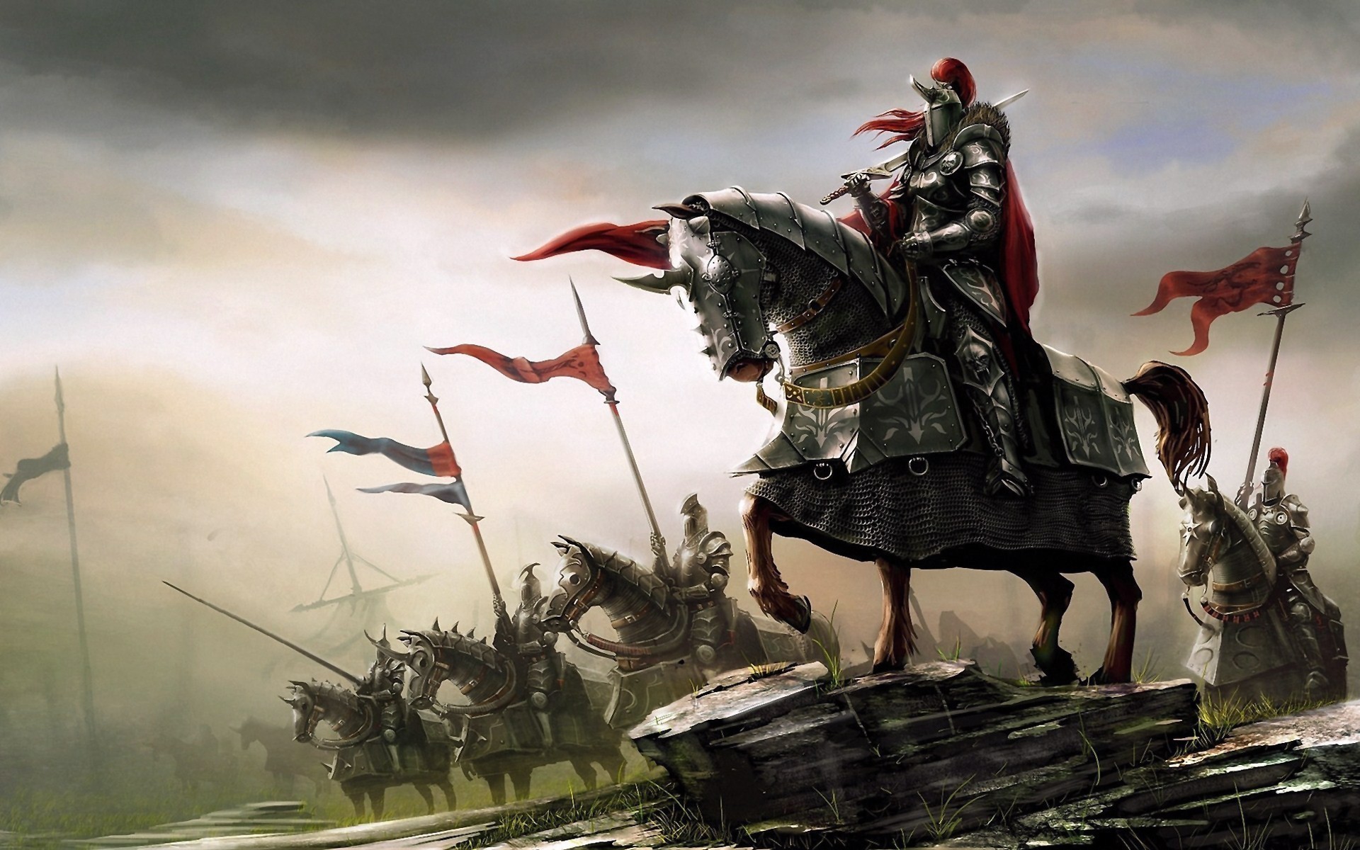 Fantasy Art, Knight, Knights, Medieval Wallpapers Hd - Medieval Knights - HD Wallpaper 