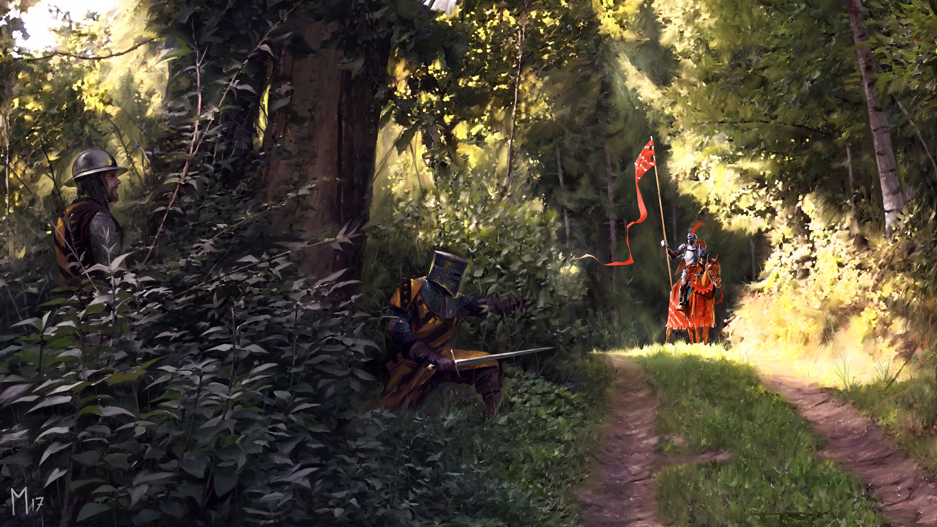 Medieval Fantasy Ambushed - HD Wallpaper 