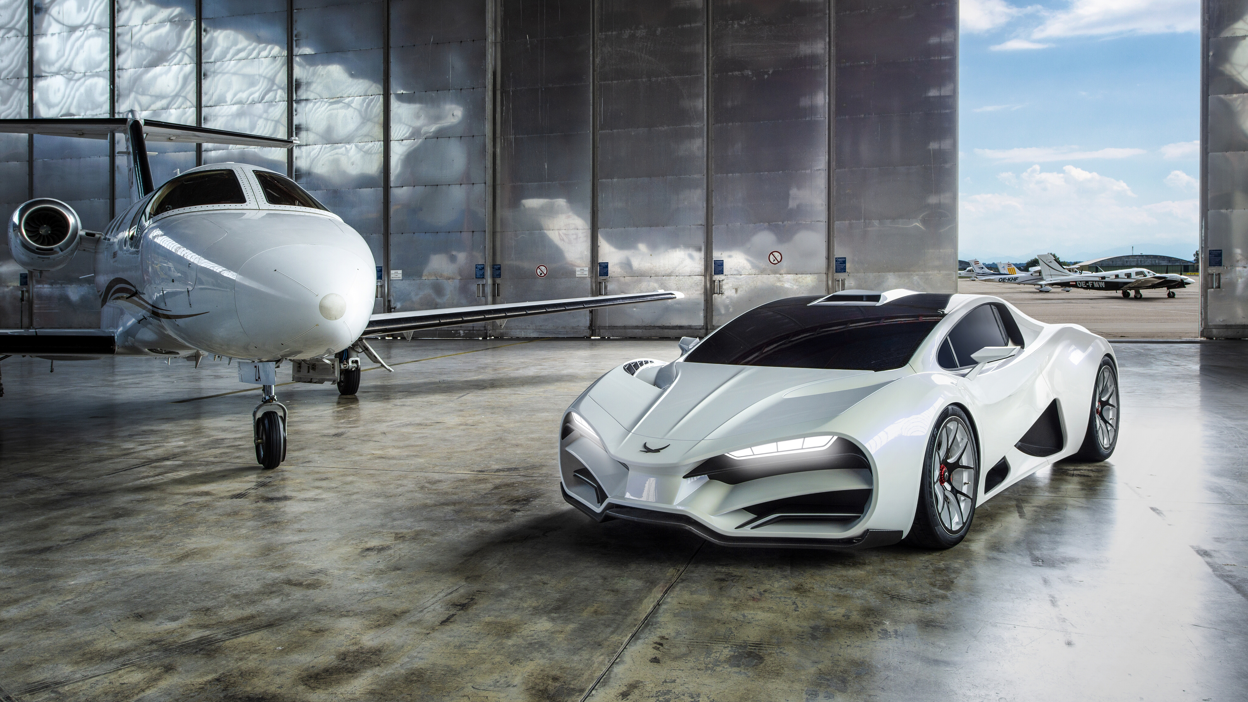 Milan Red Car - HD Wallpaper 