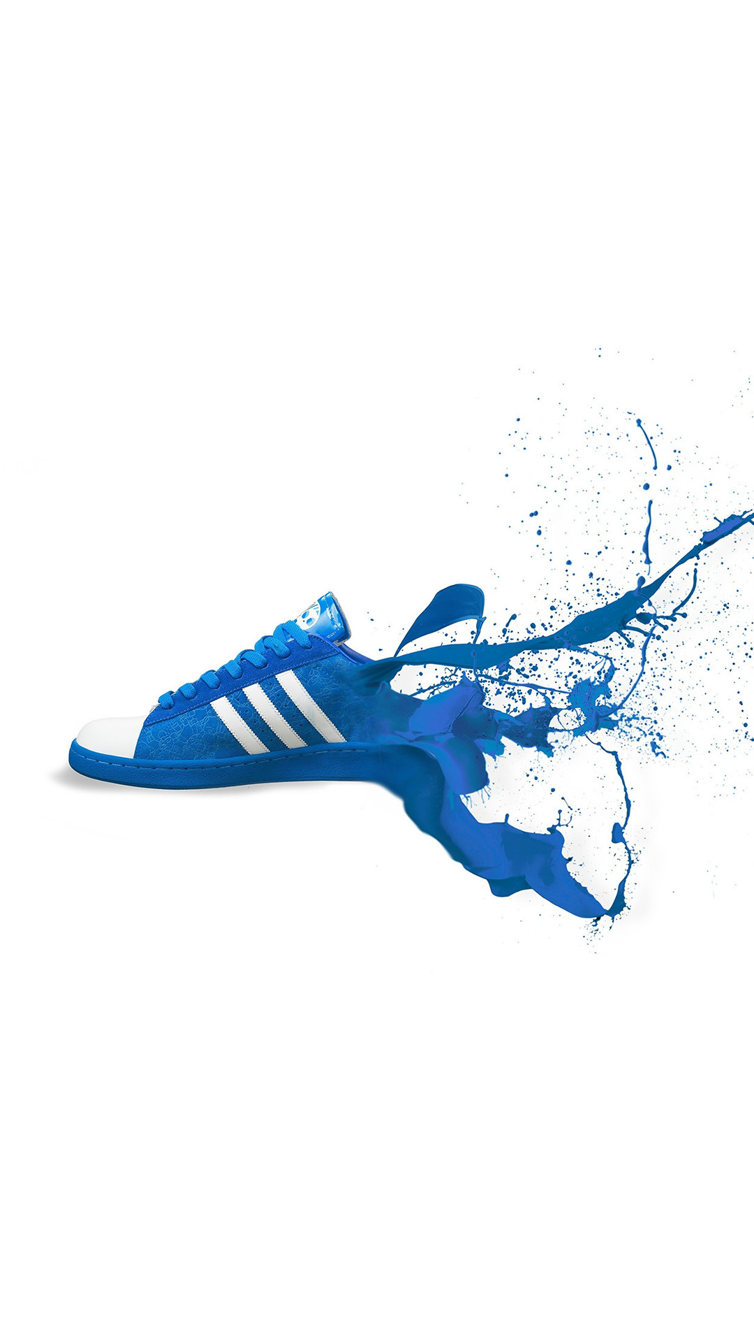 Adidas Blue Shoes Sneakers Logo Art - Adidas Iphone Wallpaper Shoes - HD Wallpaper 