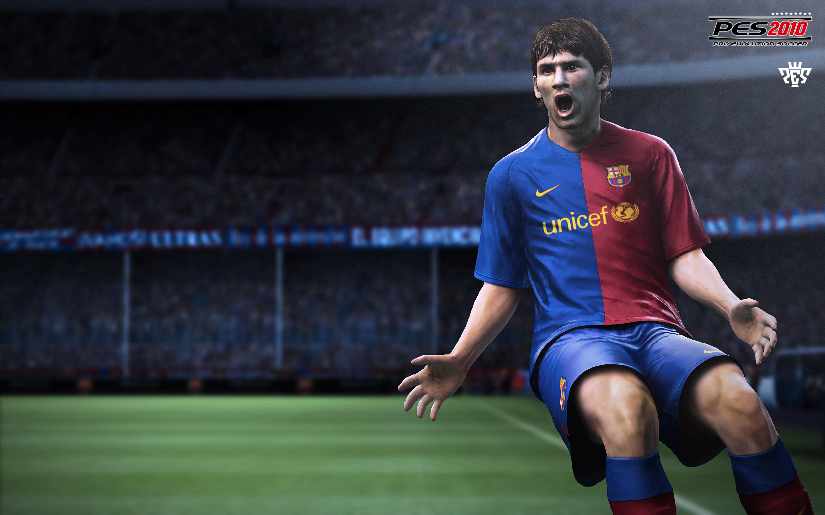 Messi Pes Cover Games Wallpaper Picture Wallpaper - Pro Evolution Soccer 2009 - HD Wallpaper 