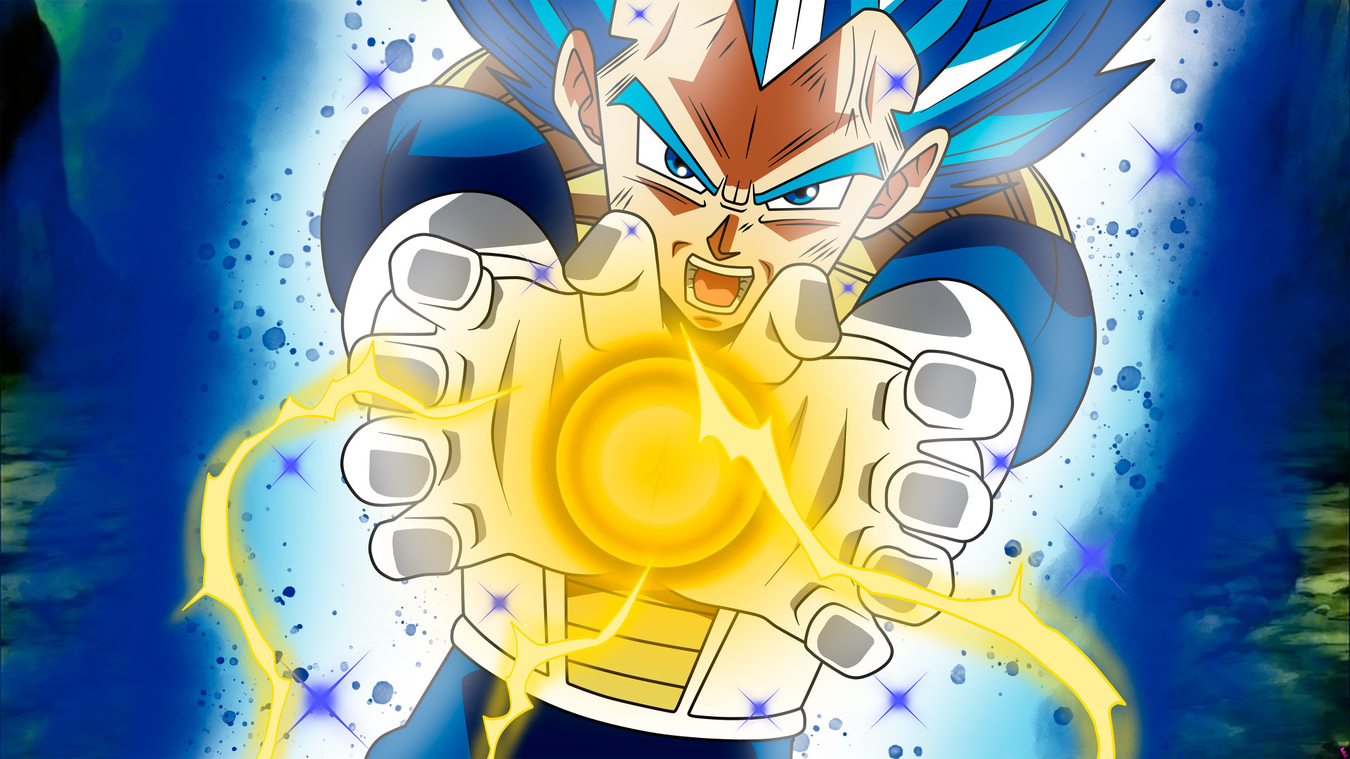Vegeta Blue Final Flash - HD Wallpaper 