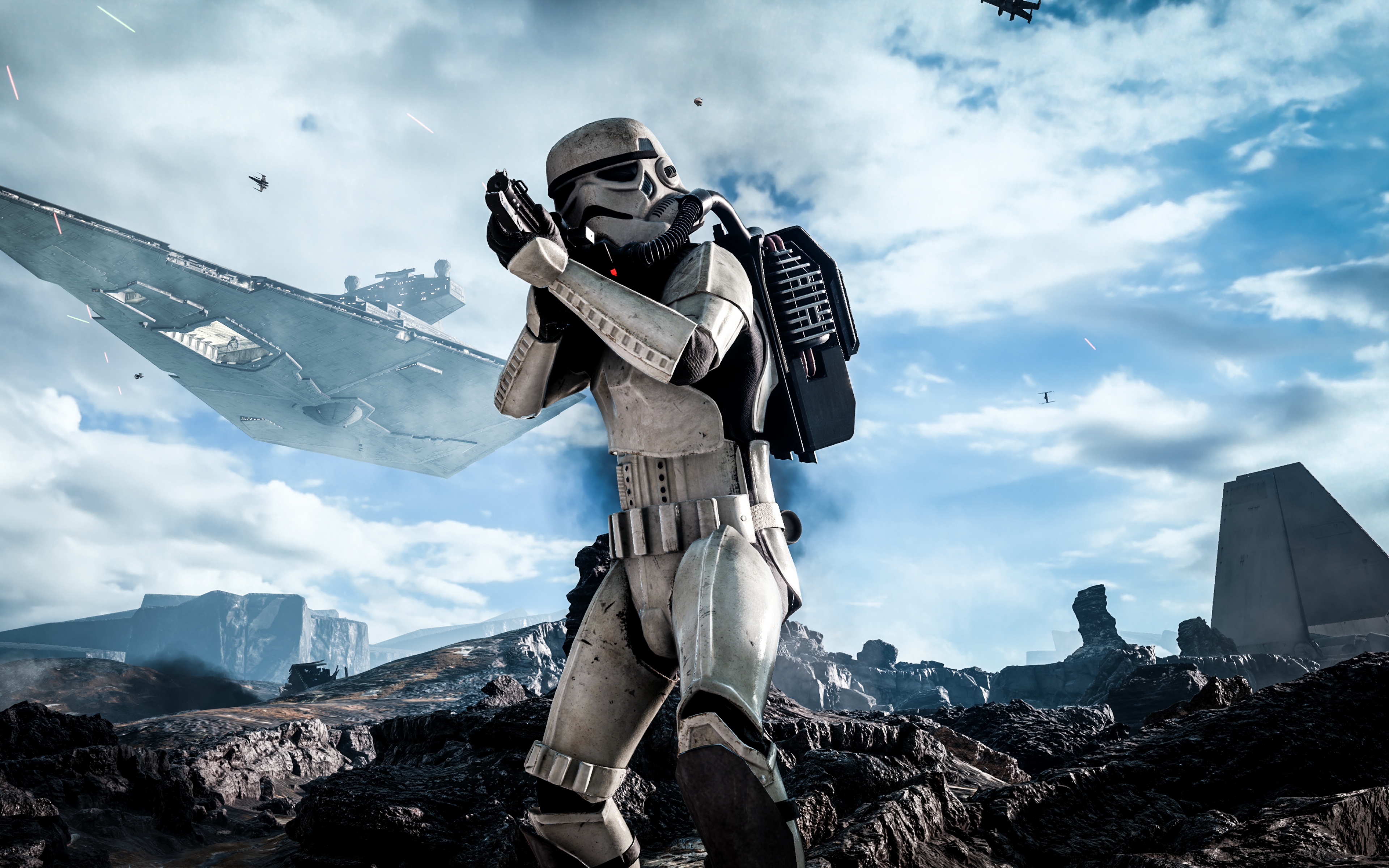 Star Wars Battlefront Game Ea Electronic Arts Stormtrooper - Star Wars Macbook Pro - HD Wallpaper 