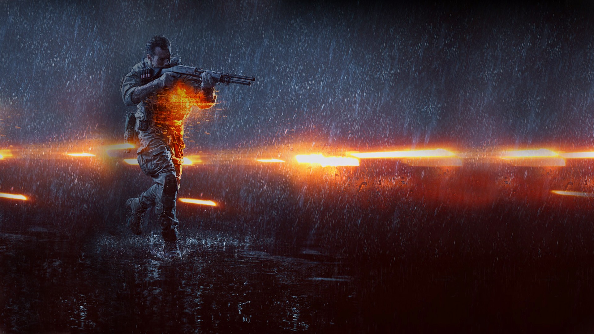 Battlefield Orange Glow - HD Wallpaper 