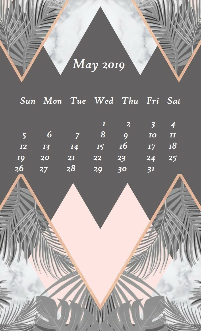 Hand Made Design May 2019 Iphone Calendar Wallpaper - Rose Gold Wallpaper For Ipad - HD Wallpaper 
