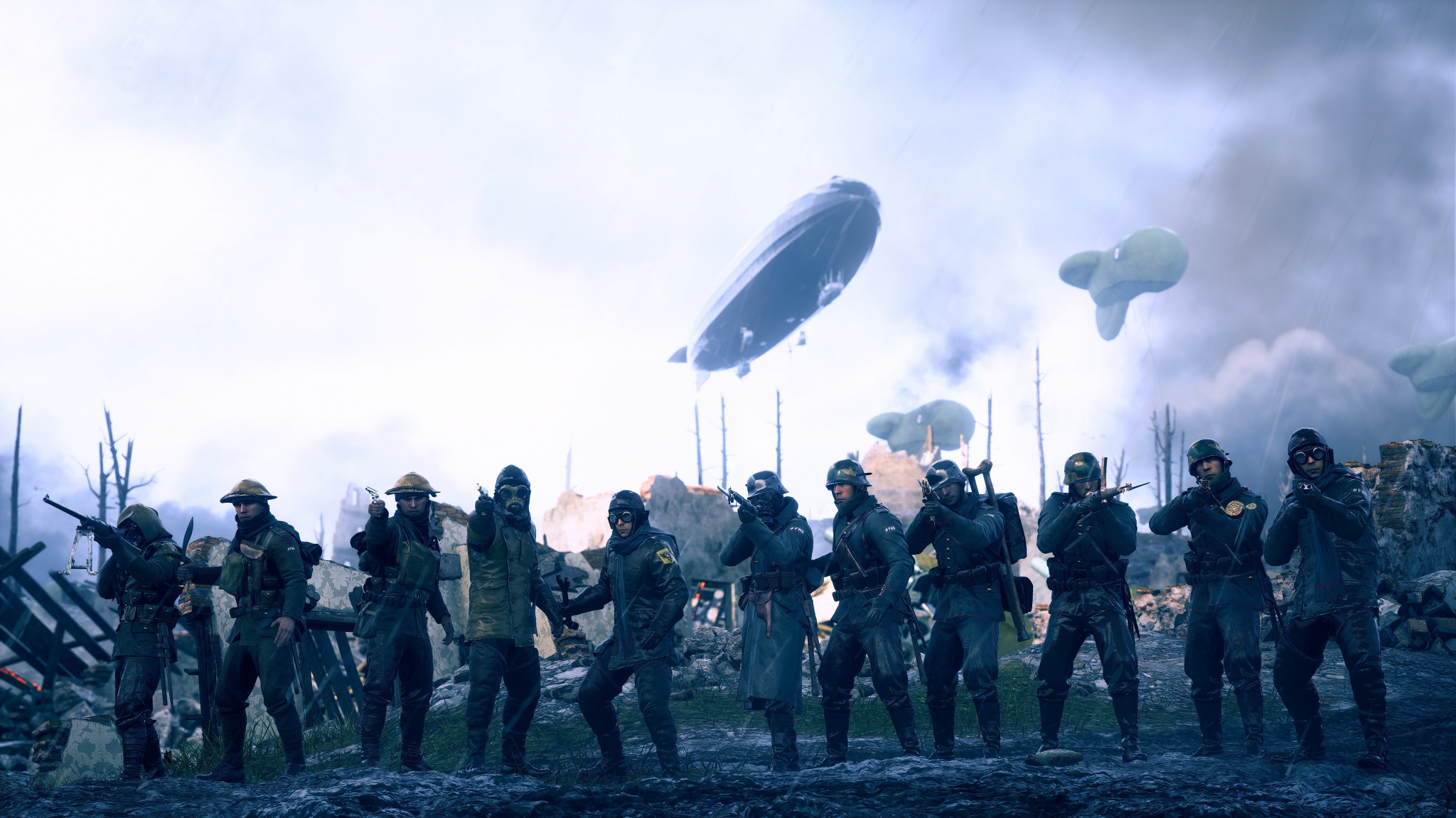 Battlefield 1, Video Game, Soldiers, Wallpaper - Battlefield 1 Wallpaper Zeppelin - HD Wallpaper 