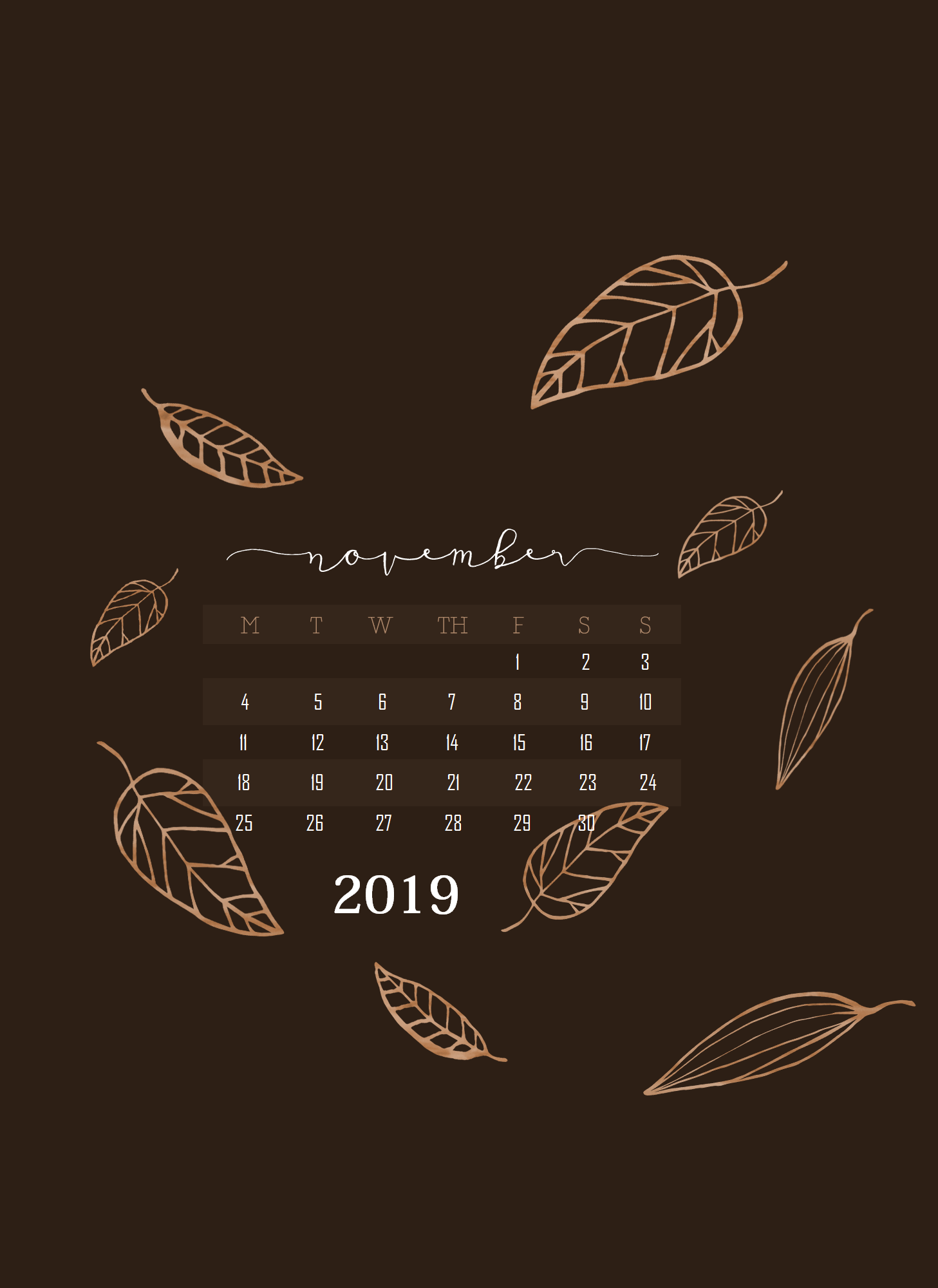 November 2019 Iphone Calendar Wallpaper - HD Wallpaper 