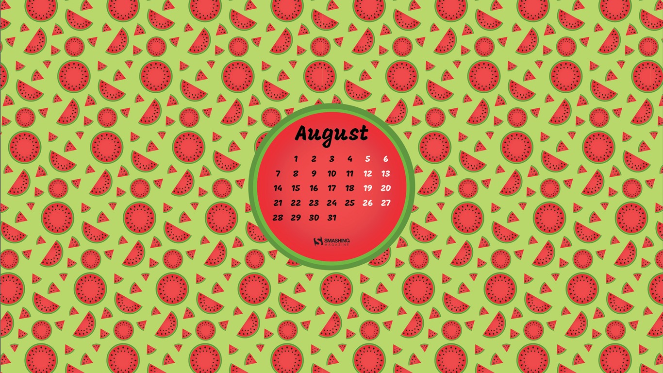 Melon Day-august 2017 Calendar Wallpaper2017 - Desktop Wallpaper Agosto 2017 - HD Wallpaper 