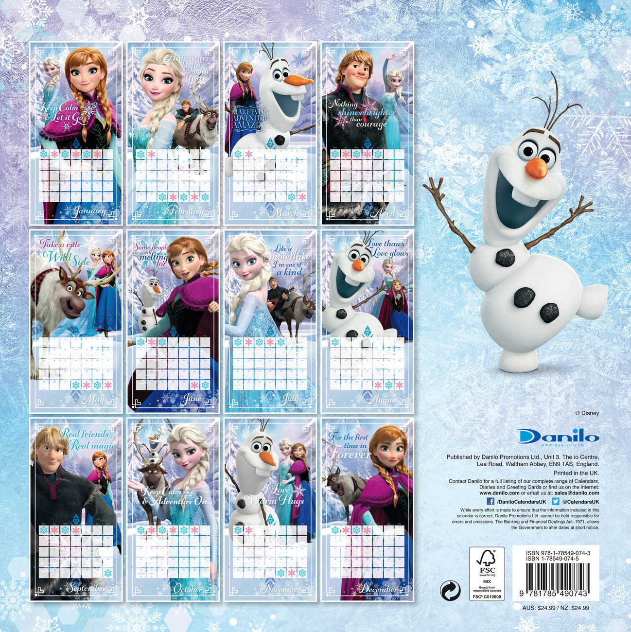 Calendar 2020 Disney - Frozen 2017 Calendar - HD Wallpaper 