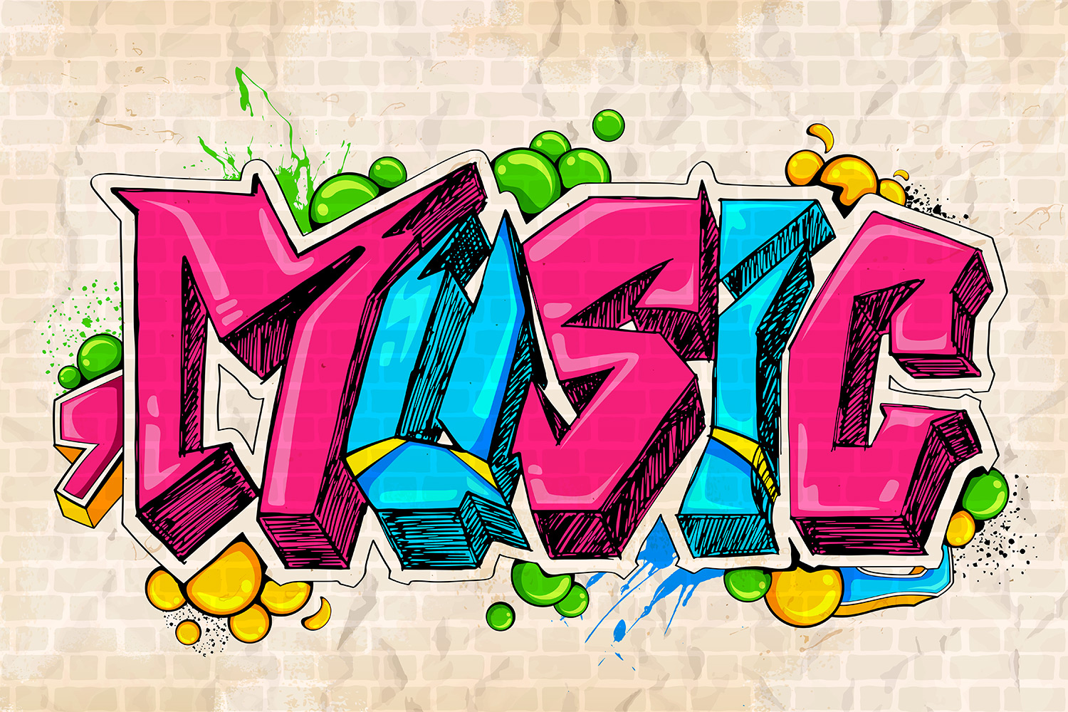 Music Graffiti Text - Graffiti - HD Wallpaper 